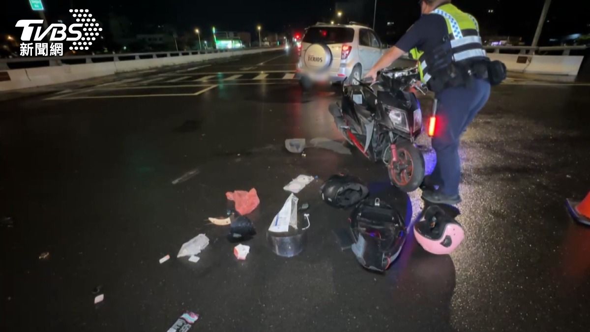 18歲男無照騎車 台中路口撞汽車身亡。(圖/警方提供)