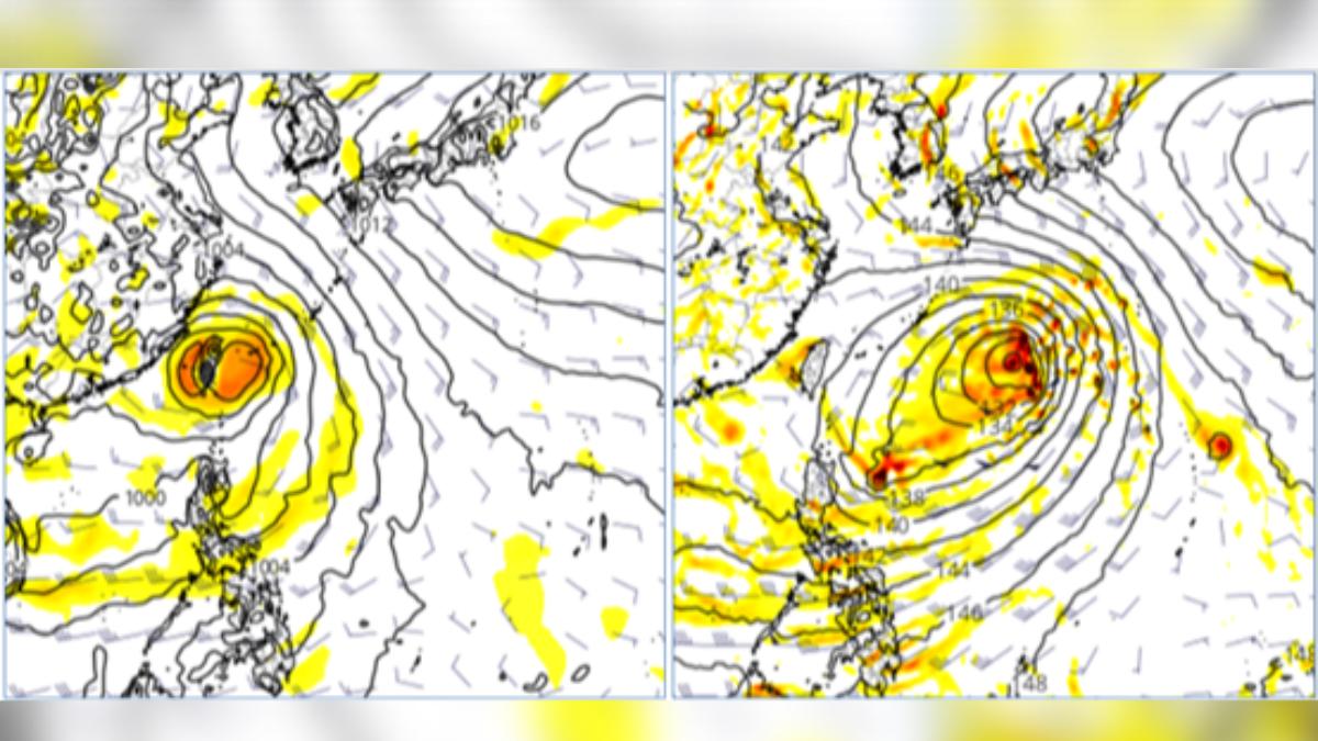 TD07成颱機率高,下週菲東擾動活絡。(圖/翻攝tropical tidbits)