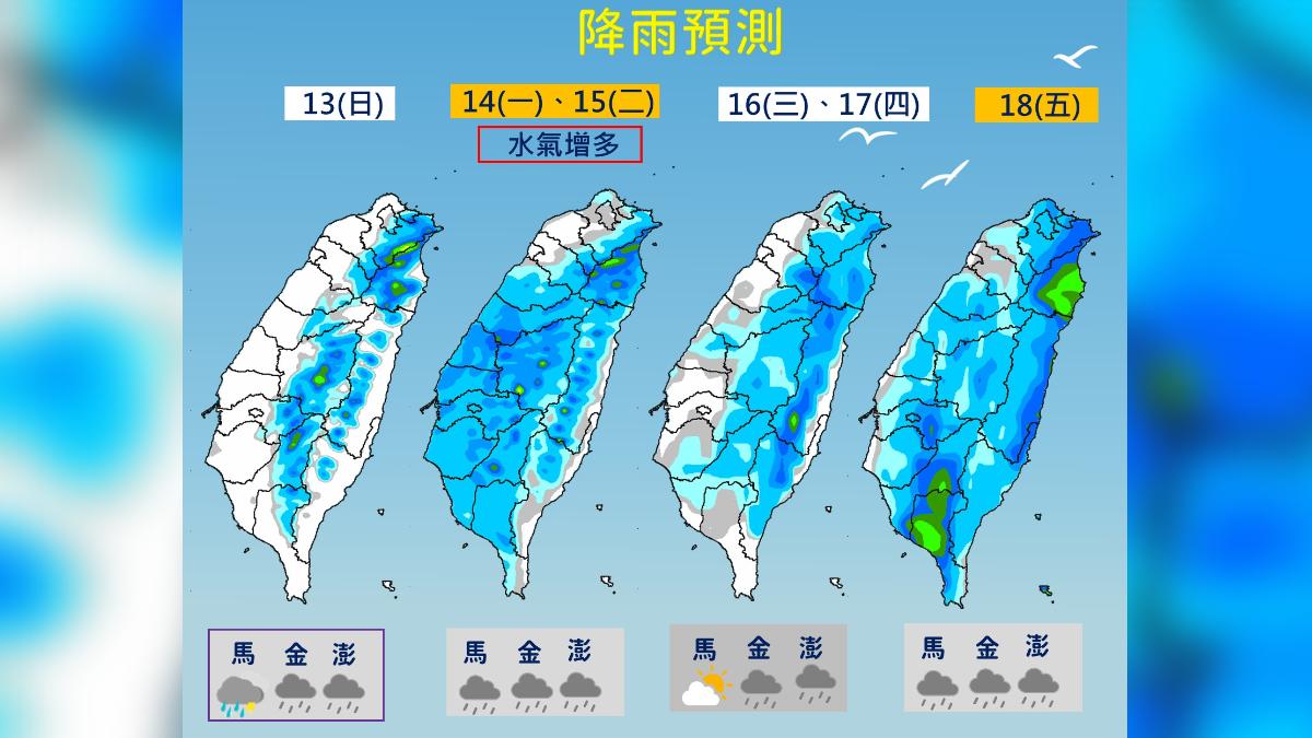 天氣/大台北、桃園慎防午後雷陣雨 颱風百合最快今生成