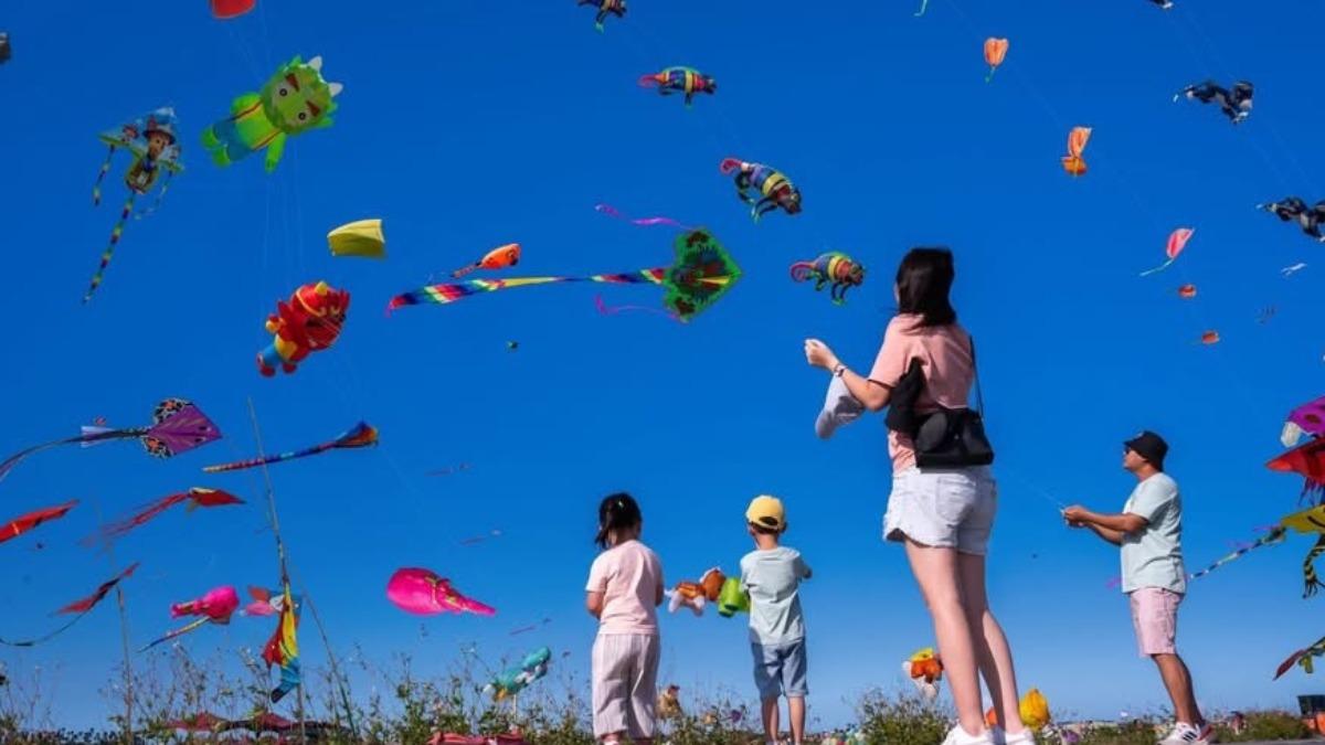 動物翱翔天空,冬山風箏節周末估吸2萬人。(圖/主辦單位提供)