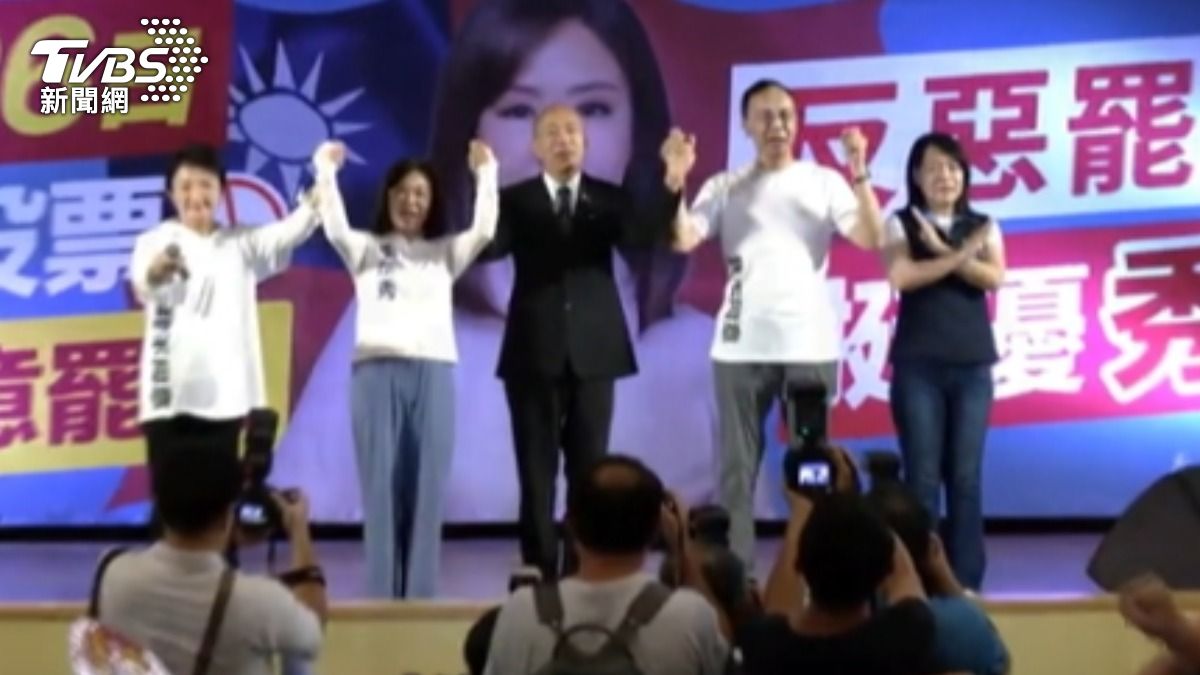 喊反惡罷要「沸騰」 韓國瑜催票:從港湖大爆炸。(圖/TVBS)