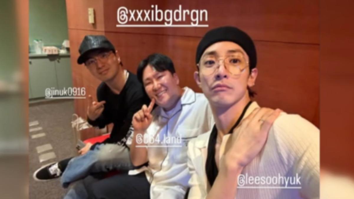 GD小巨蛋演唱會的VIP包廂驚見韓國大咖演員。(圖/翻攝自李洙赫 IG)