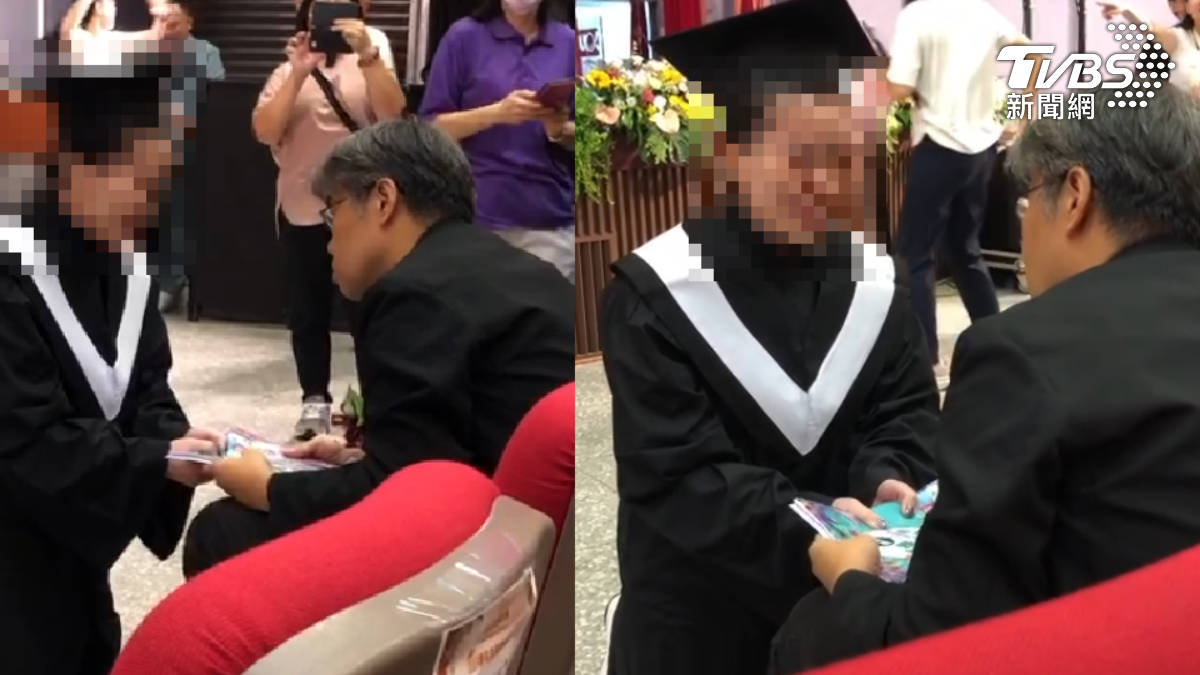 女畢業生向副市長下跪陳情。（圖／民眾提供）