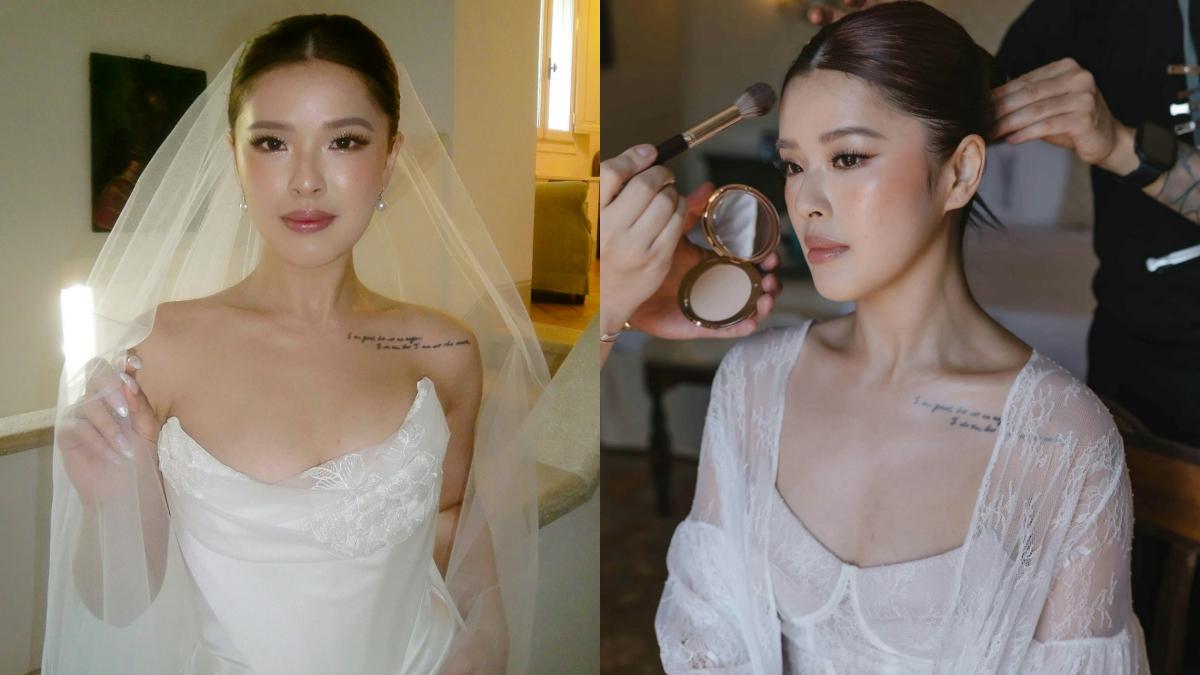 婚禮後很多人稱讚新娘Christy的妝容。(圖/翻攝自IG@danielmakeupartist_ )