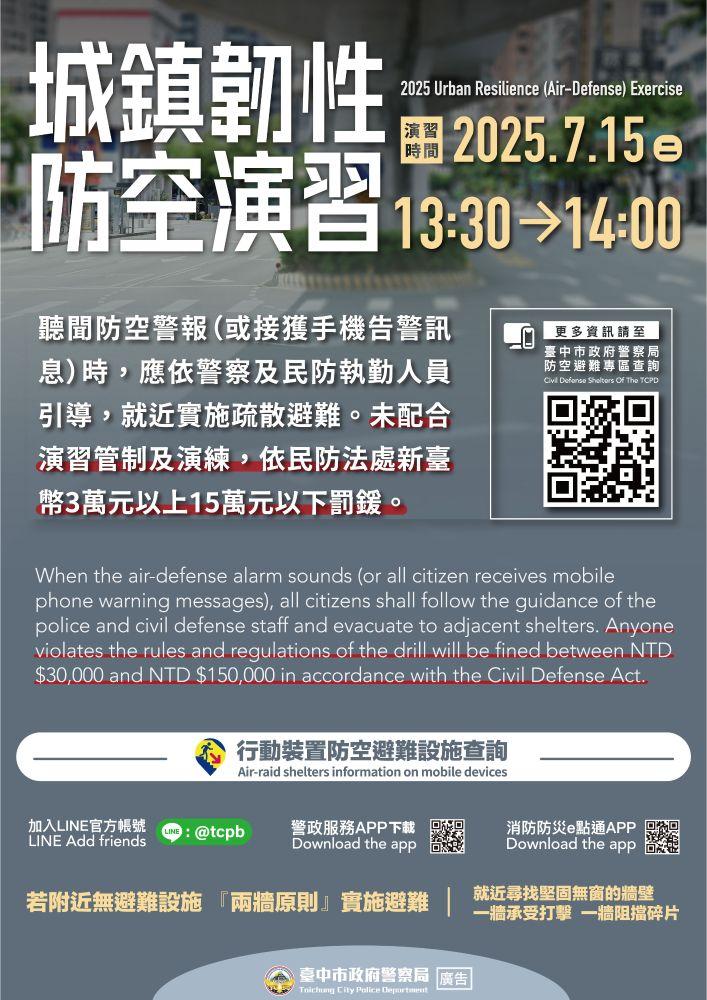 防空演習-防空演習罰鍰-防空演習台中-2025防空演習