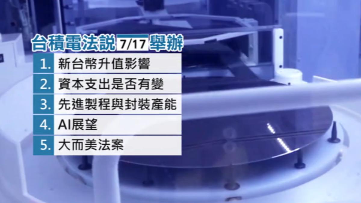 台積電本週將舉辦法說會,將牽動市場走向。(圖/TVBS)