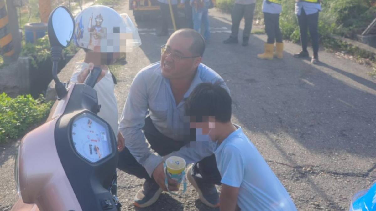 孩子衝現場探班忙碌的父親。(圖/翻攝自 台電嘉義區營業處官網)