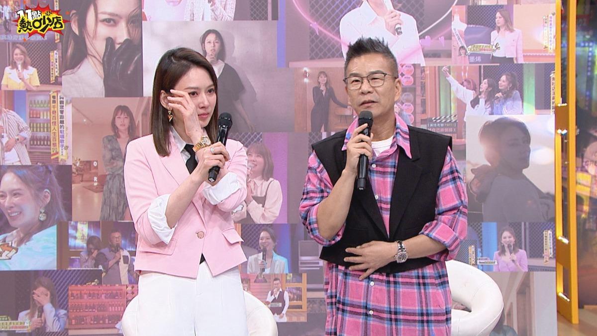 Melody節目中數度拭淚，沈玉琳謝謝搭檔5年的合作。（圖／TVBS）