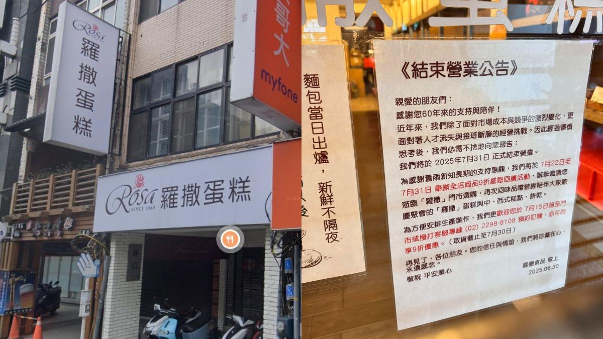 三重60年老字號蛋糕店掰了!3分店全收攤 最後營業日曝光
