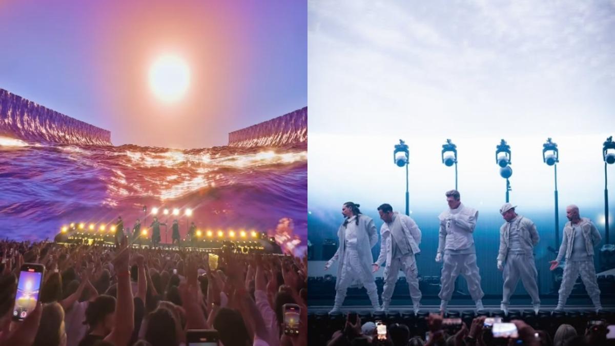 團體新好男孩（Backstreet Boys）近期在新場館「Sphere」開唱。（圖／翻攝自spherevegas IG）