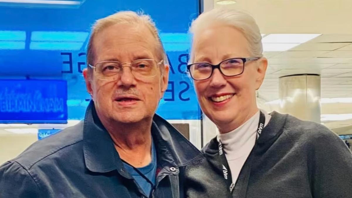 74歲的甘布(Bruce Gamble)因糖尿病需換腎,在達美航空任職的57歲客服人員希基(Jill Hickey)主動捐贈器官。(圖/翻攝自Donate Life America臉書)