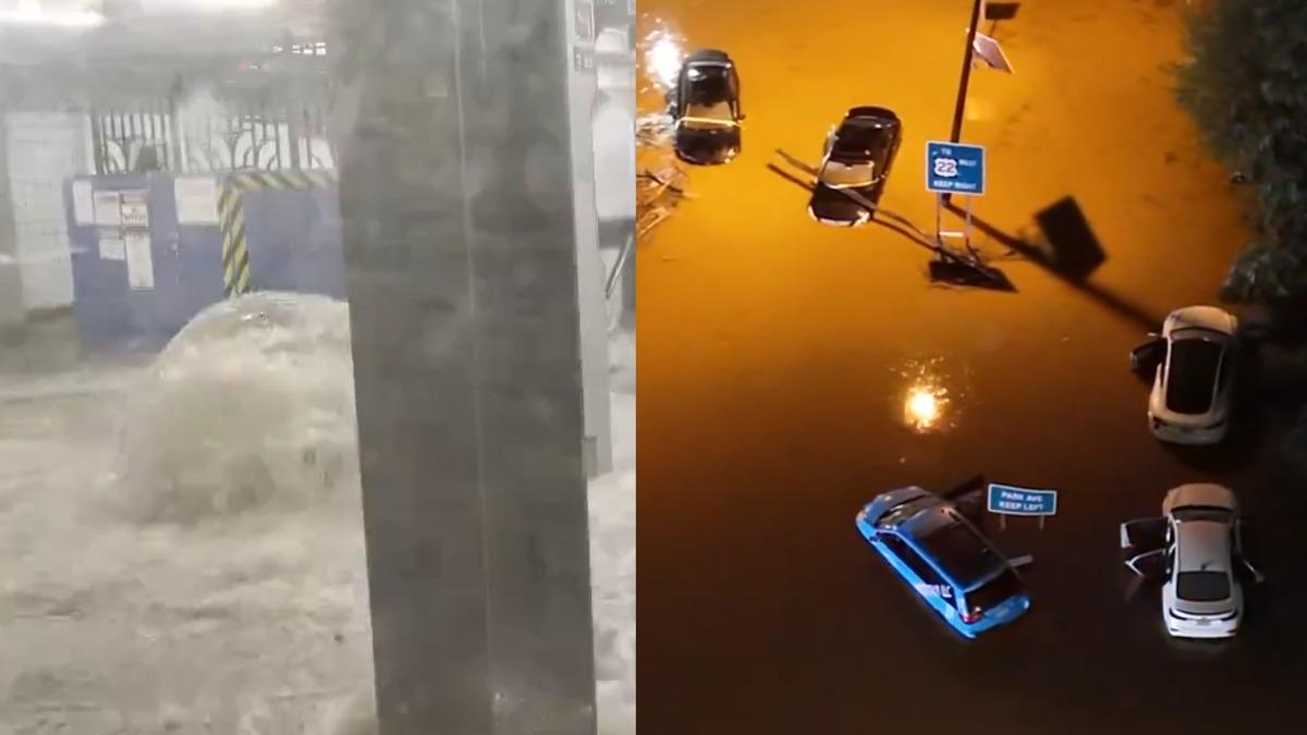 暴雨轟炸!紐約地鐵變「噴泉、水濂洞」 紐澤西街上慘泡水