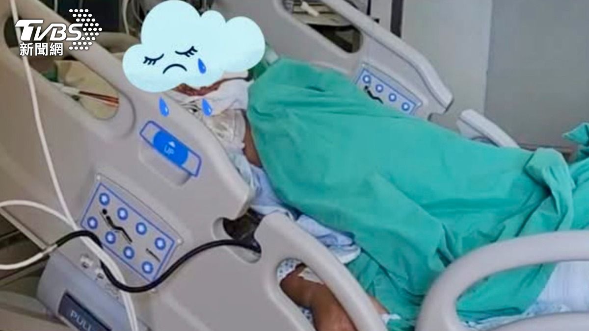 董姓男子經清創治療仍一度命危,從蘭嶼被轉送至台中治療。(圖/翻攝臉書社團「蘭嶼大小事」)