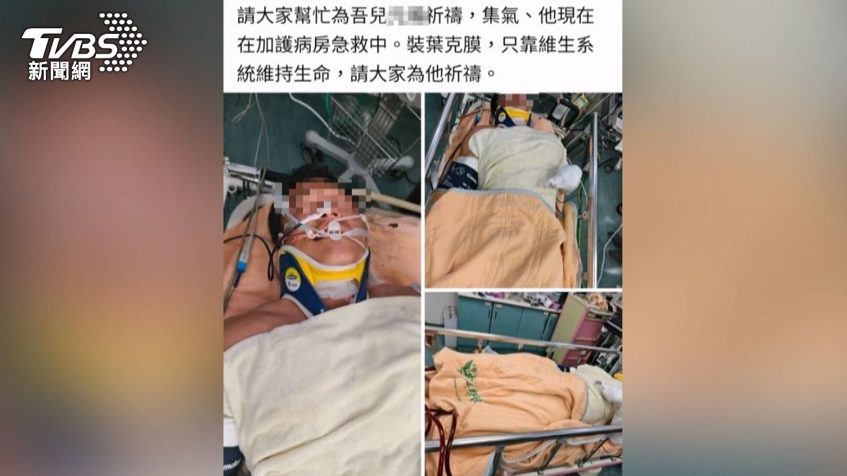 李姓員工爸爸，在社群貼文，請大眾為他祈禱。（圖／TVBS）