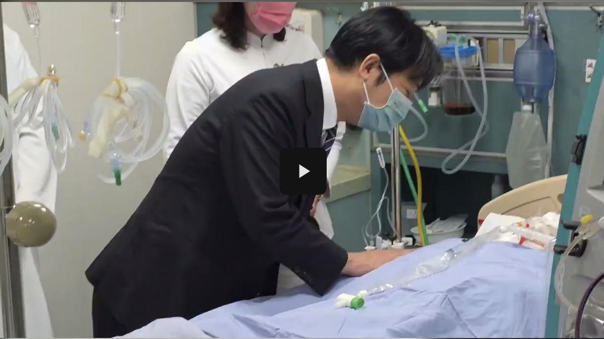 賴清德關心傷員。（圖／總統府提供）