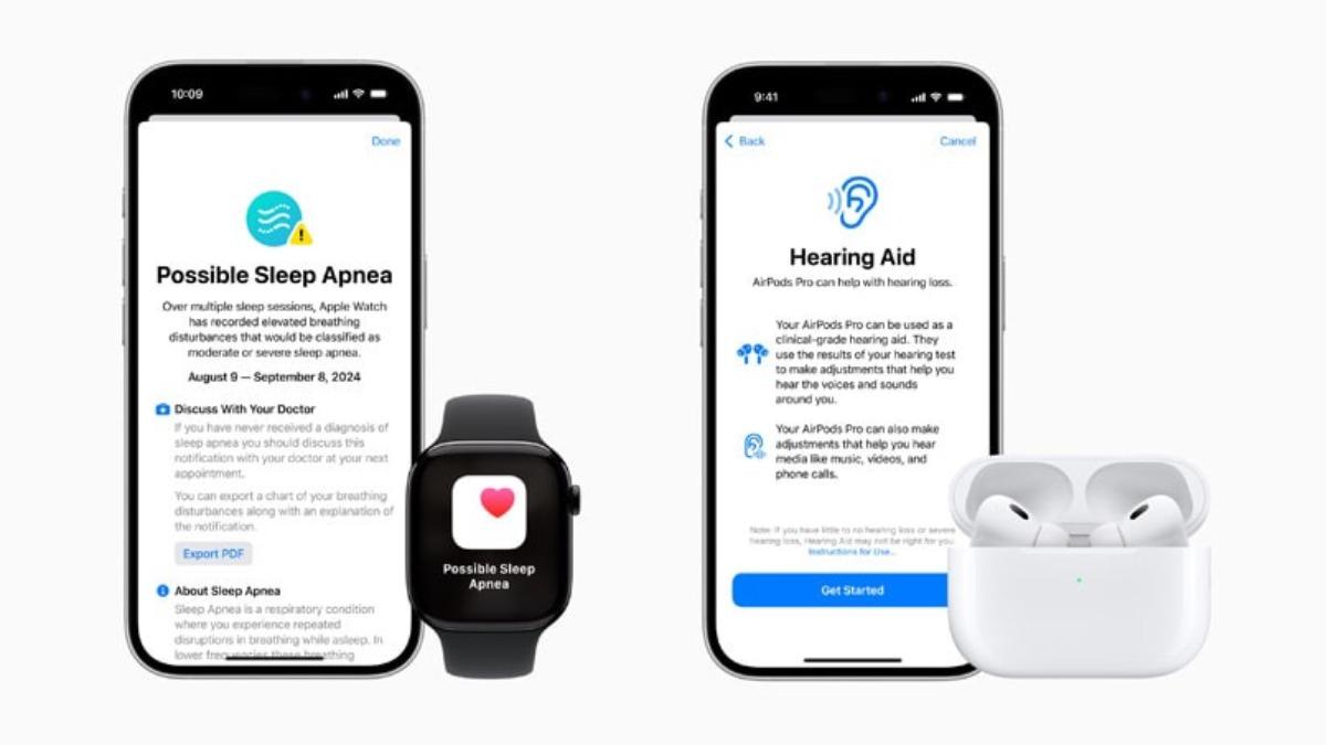Apple耳機、手錶的健康功能再升級,台灣用戶也可以使用。(圖/Apple官網)