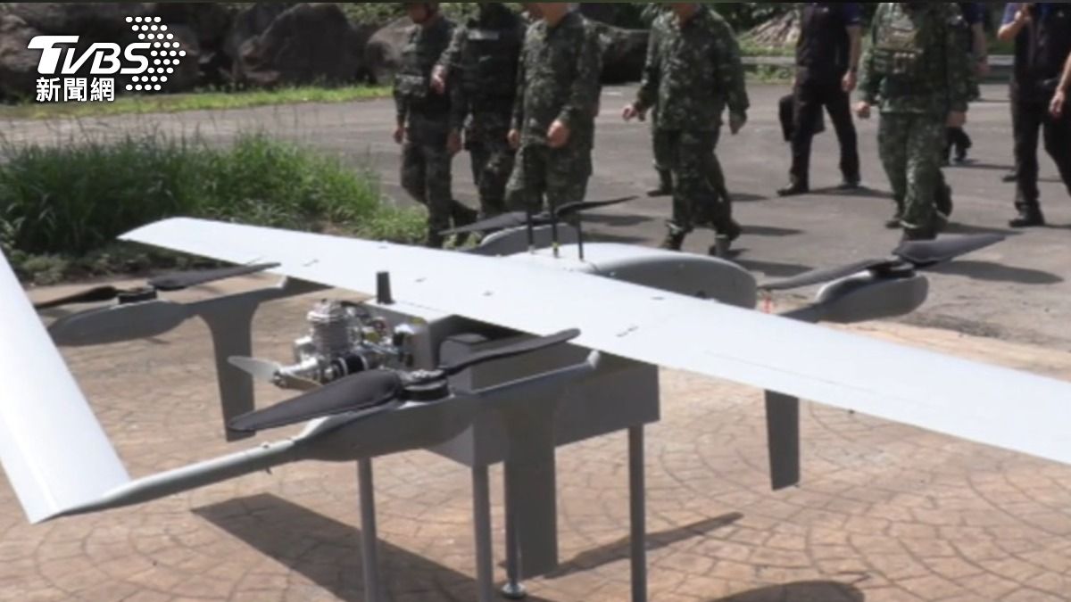 首次投入漢光，海軍的「陸用型監偵無人機」隨著總統視導曝光。（圖／總統府）
