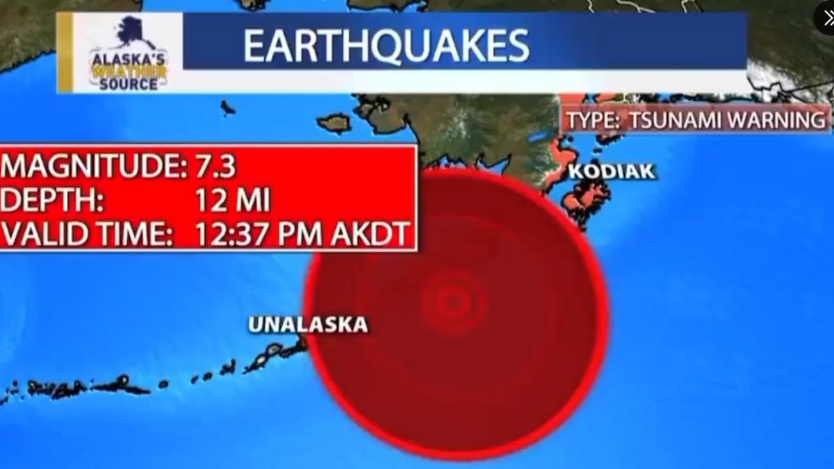 阿拉斯加近海規模7.3地震　美國發海嘯警報
