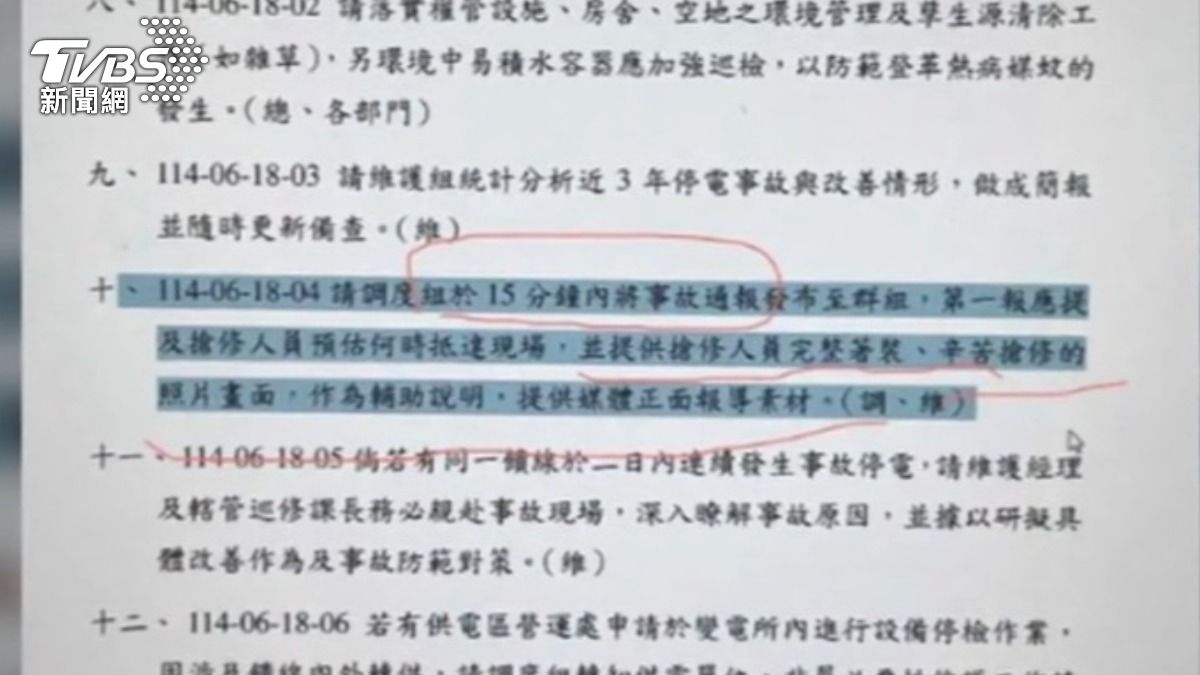 疑似會議記錄遭網友爆料。（圖／TVBS））