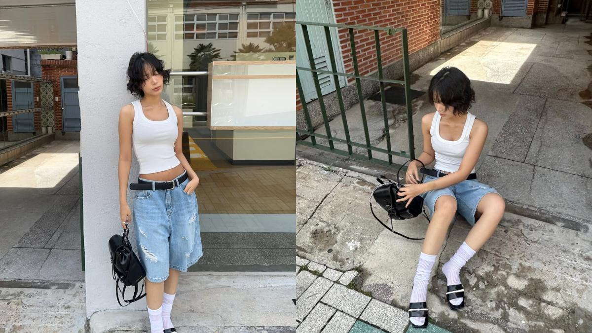 五分褲穿搭這種中性調的輪廓設計男女都適合。（圖／翻攝自IG@soeziyu）