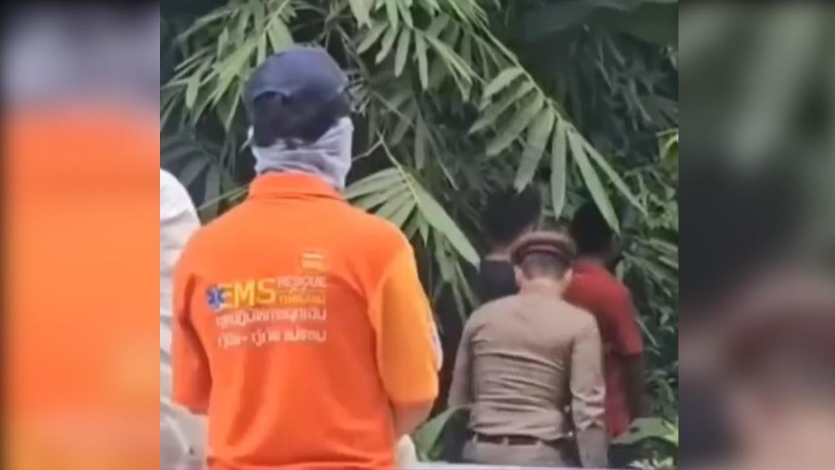 泰國警方在樹林中找到楊男遺體。(圖/翻攝自 微博)