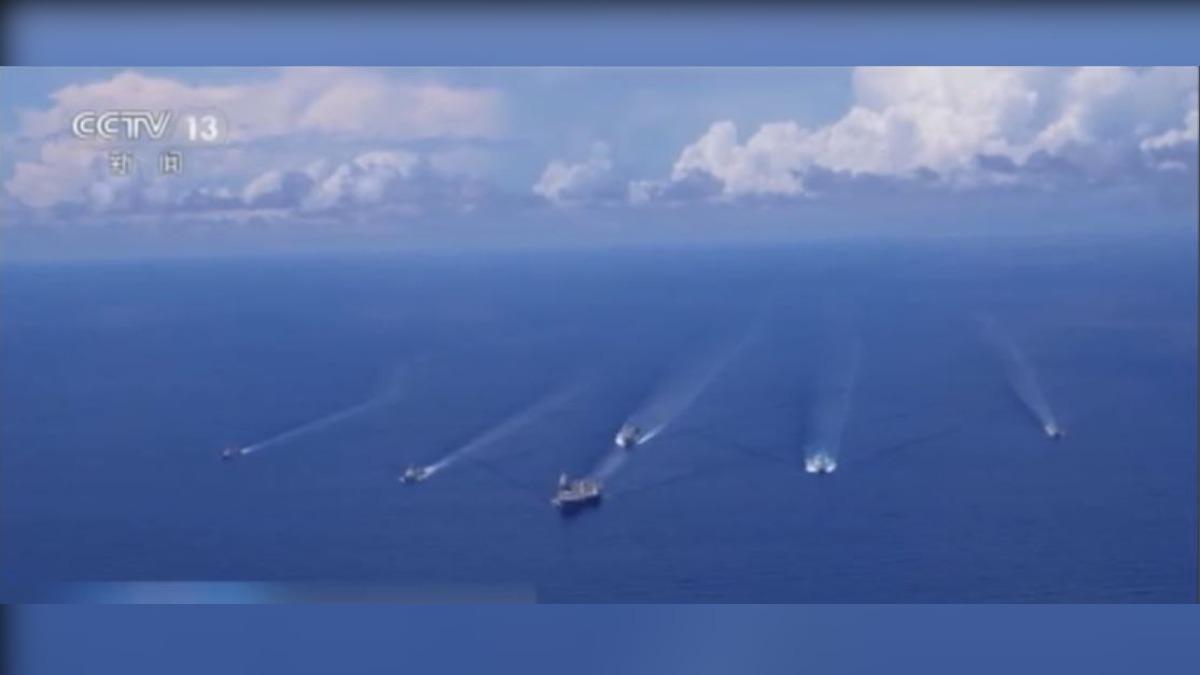 山東艦頻繁演訓示強,日方憂台海衝突風險升高。(圖/央視)