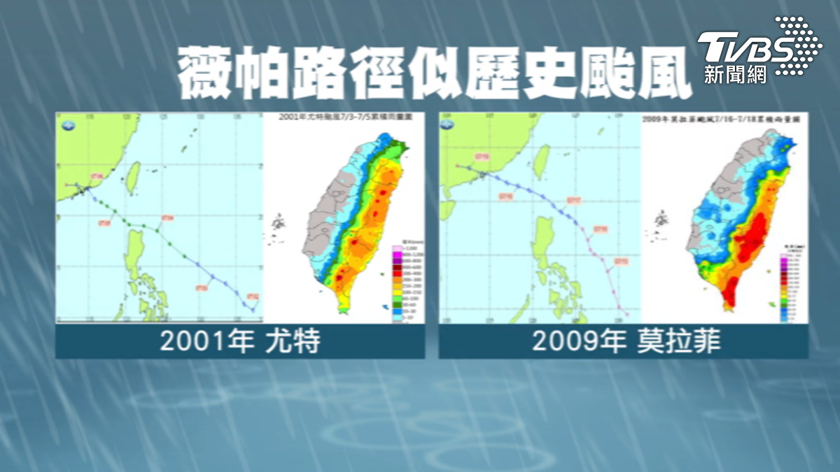 薇帕颱風估替花東、恆春半島山區,帶來總雨量最高700毫米。(圖/TVBS)