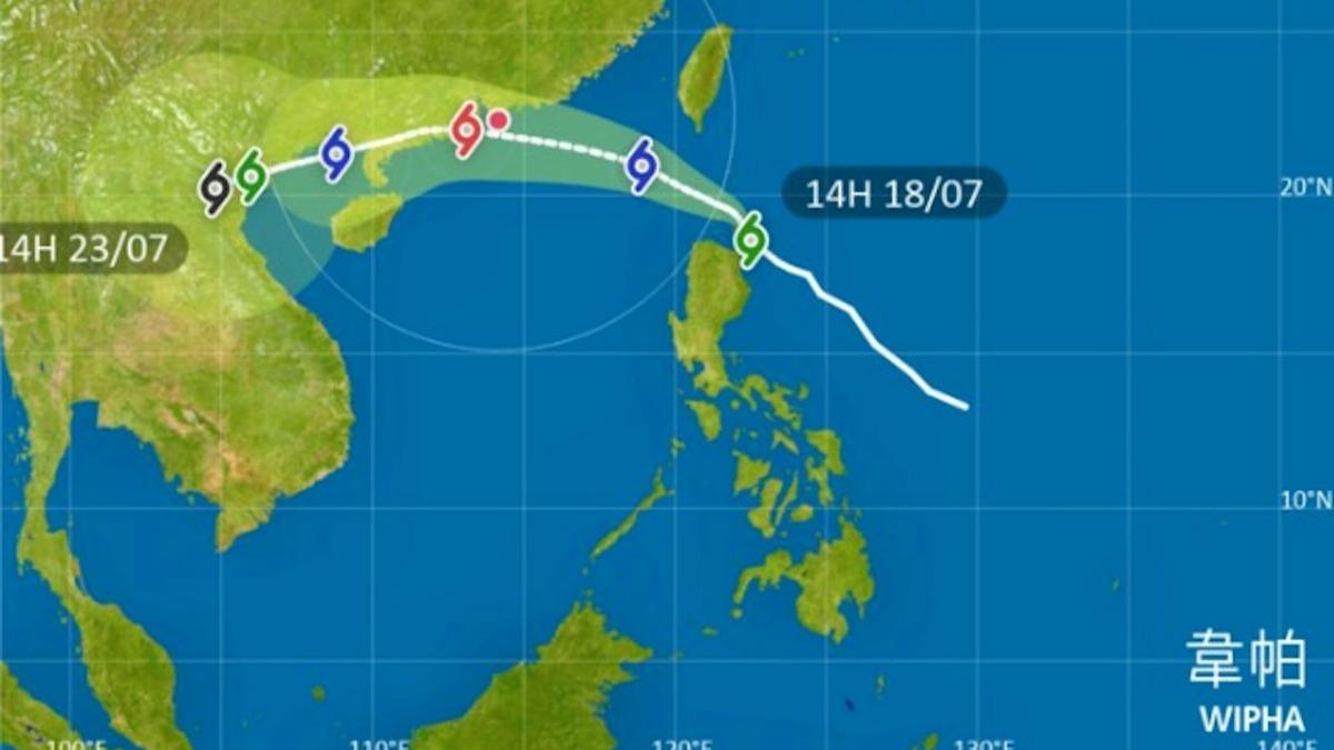 颱風薇帕週日約50公里內掠過香港　天文台：等同正面吹襲