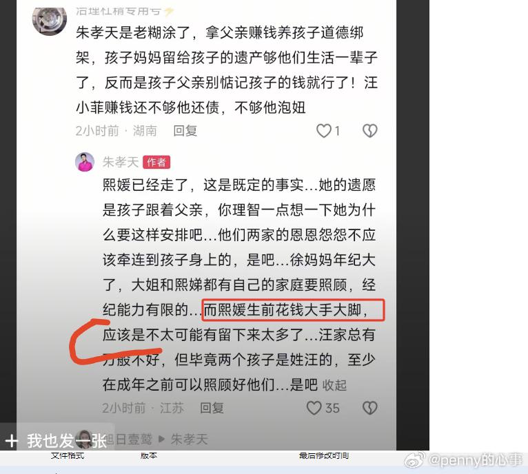 朱孝天稱大S生前花錢大手大腳，讓大S粉絲相當不滿。（圖／翻攝自微博）