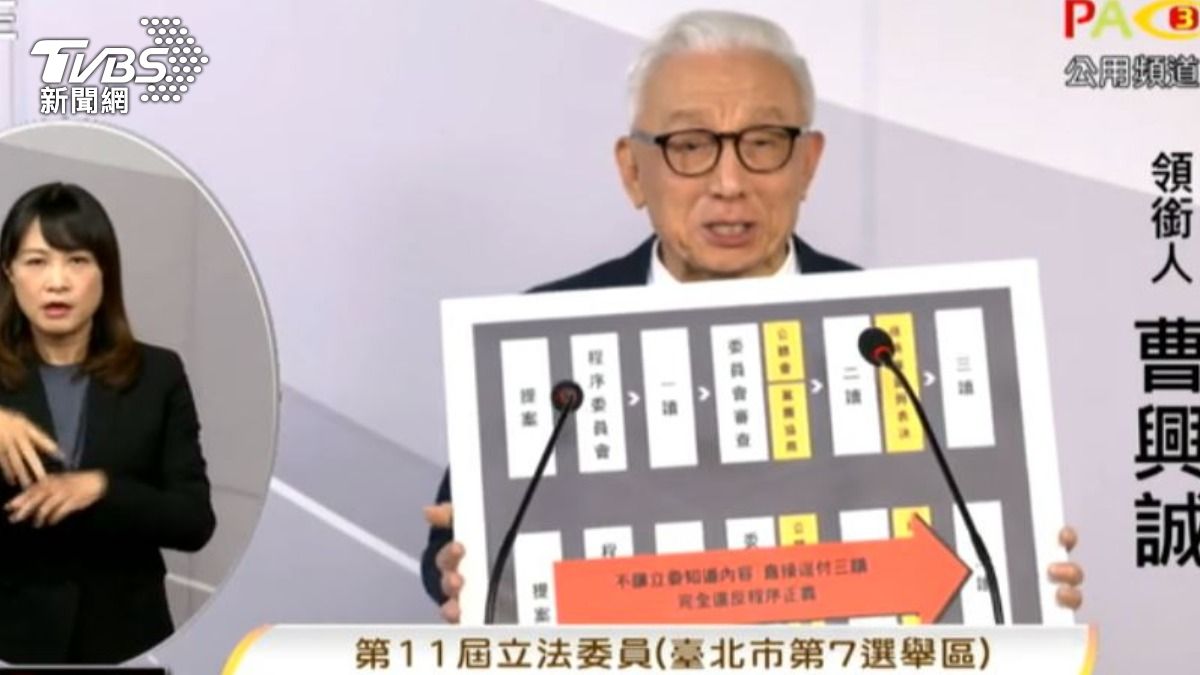 罷免徐巧芯領銜人曹興誠。(圖/TVBS)