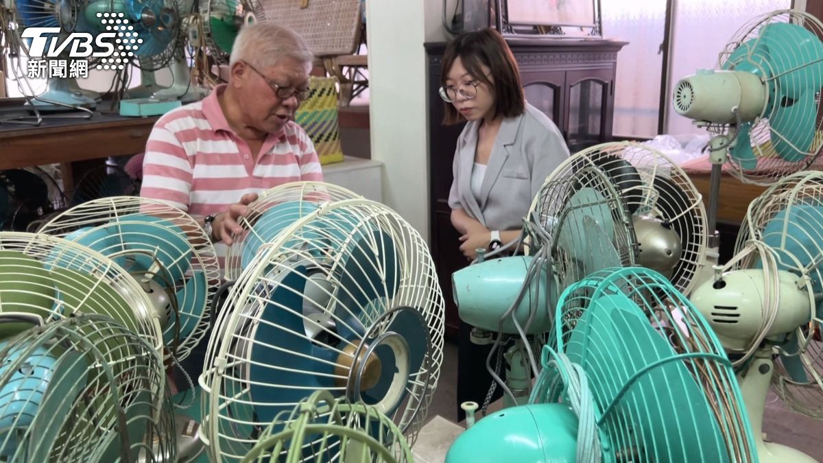 保存完整、可運作的古董電扇,價格從幾千到幾萬不等。(圖/TVBS)