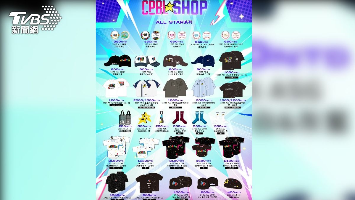 今年中職明星賽推出大量吸睛商品。（圖／中職提供）