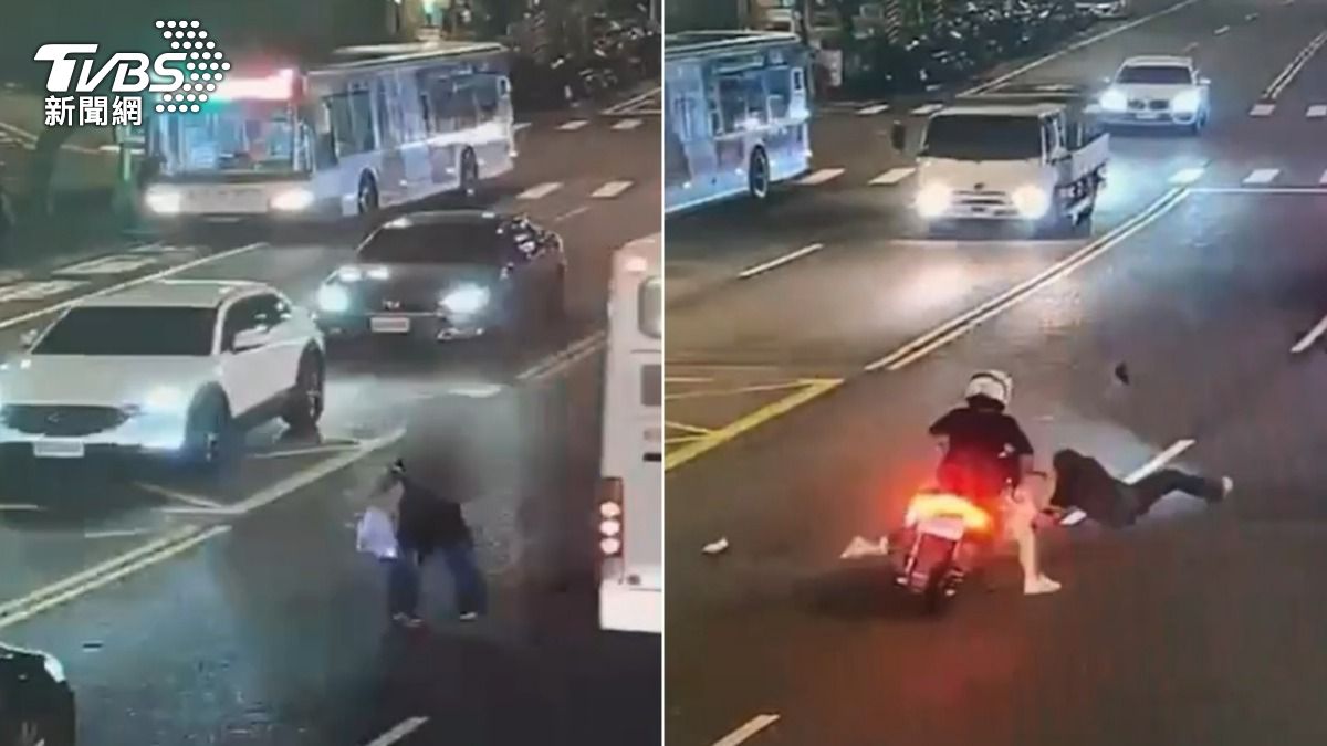有片/誰的錯?送貨員違規過馬路 機車未禮讓撞斷他右手
