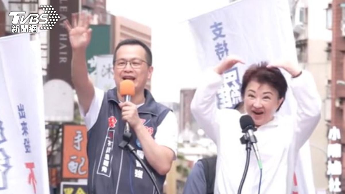 台中市長盧秀燕北上車掃。（圖／TVBS）