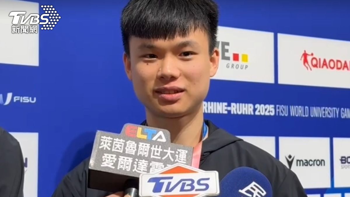 關鍵決勝第5點重任輪到馮翊新，最後順利奪金。（圖／TVBS）