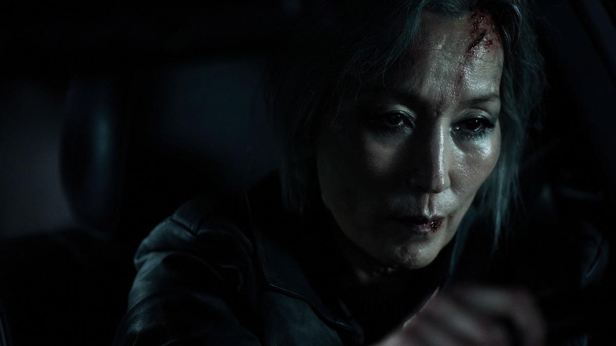 資深女星李慧英在《聖母殺手》中飾演一名銀髮女殺手。(圖/鴻聯國際提供)