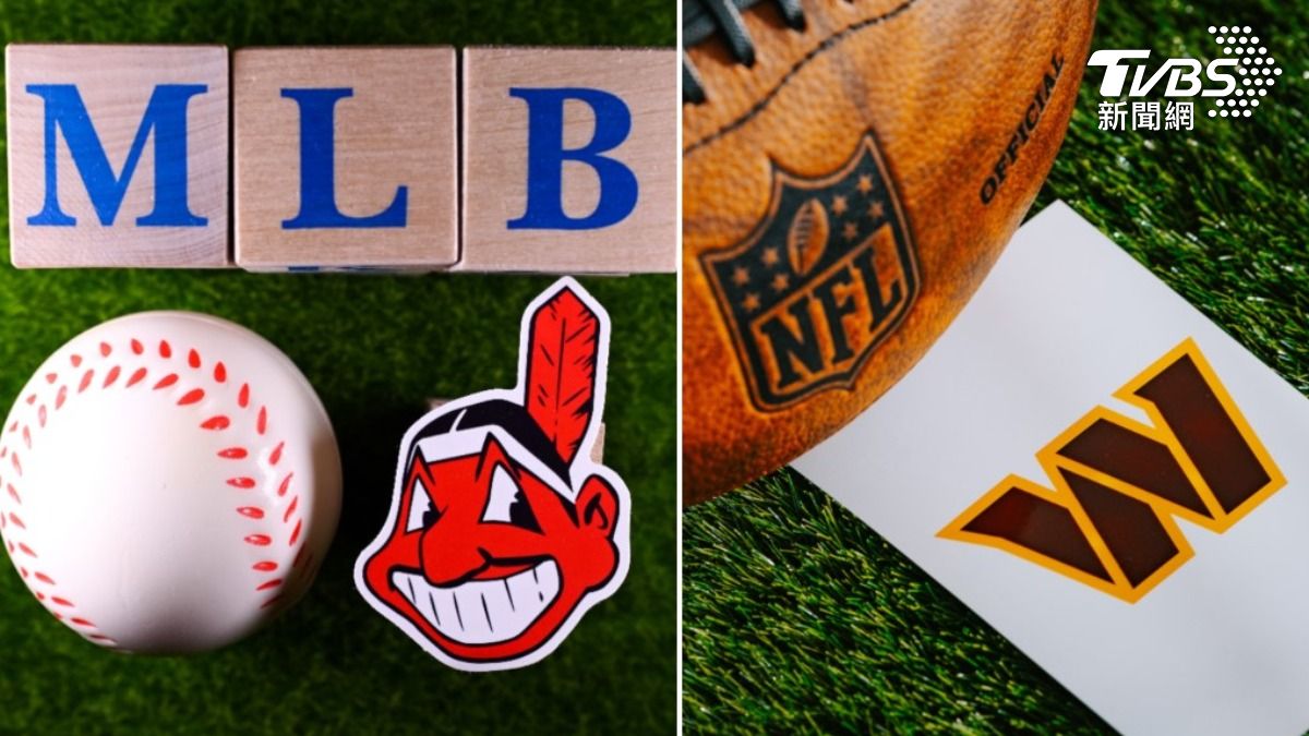 MLB(左)克里夫蘭守護者前身為克里夫蘭印地安人;NFL(右)華盛頓指揮官前身為華盛頓紅皮。(組圖/達志影像shutterstock)