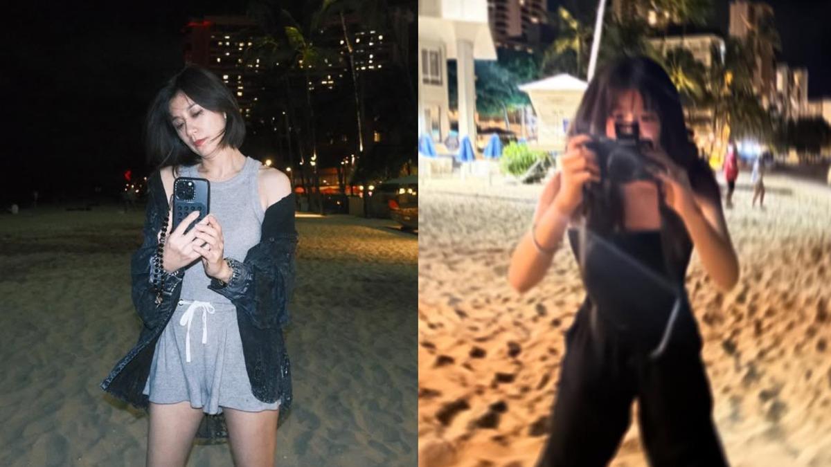 母女兩人互相幫對方拍攝,母女之間的默契自然流露。(圖/翻攝自賈靜雯IG)