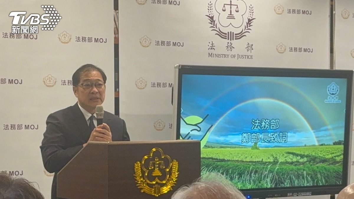 法務部長鄭銘謙。(圖/潘千詩攝)