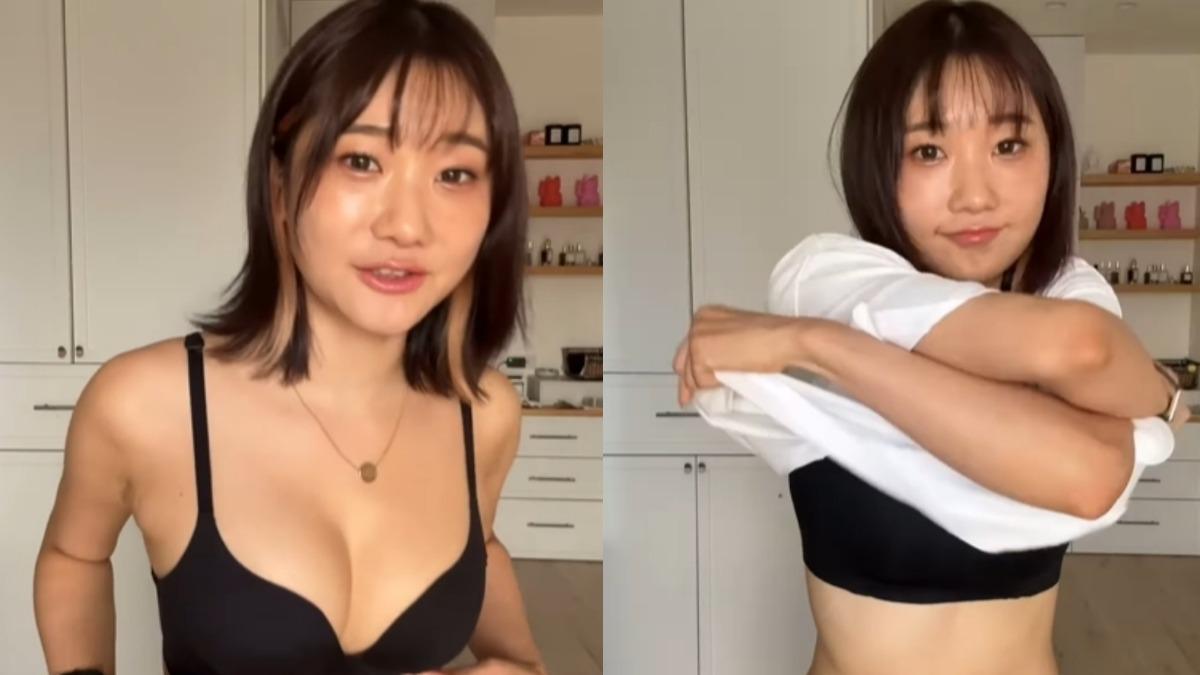 愛莉莎莎直接脫了!遭疑謊報A罩杯「激增豐滿」 升級畫面曝光