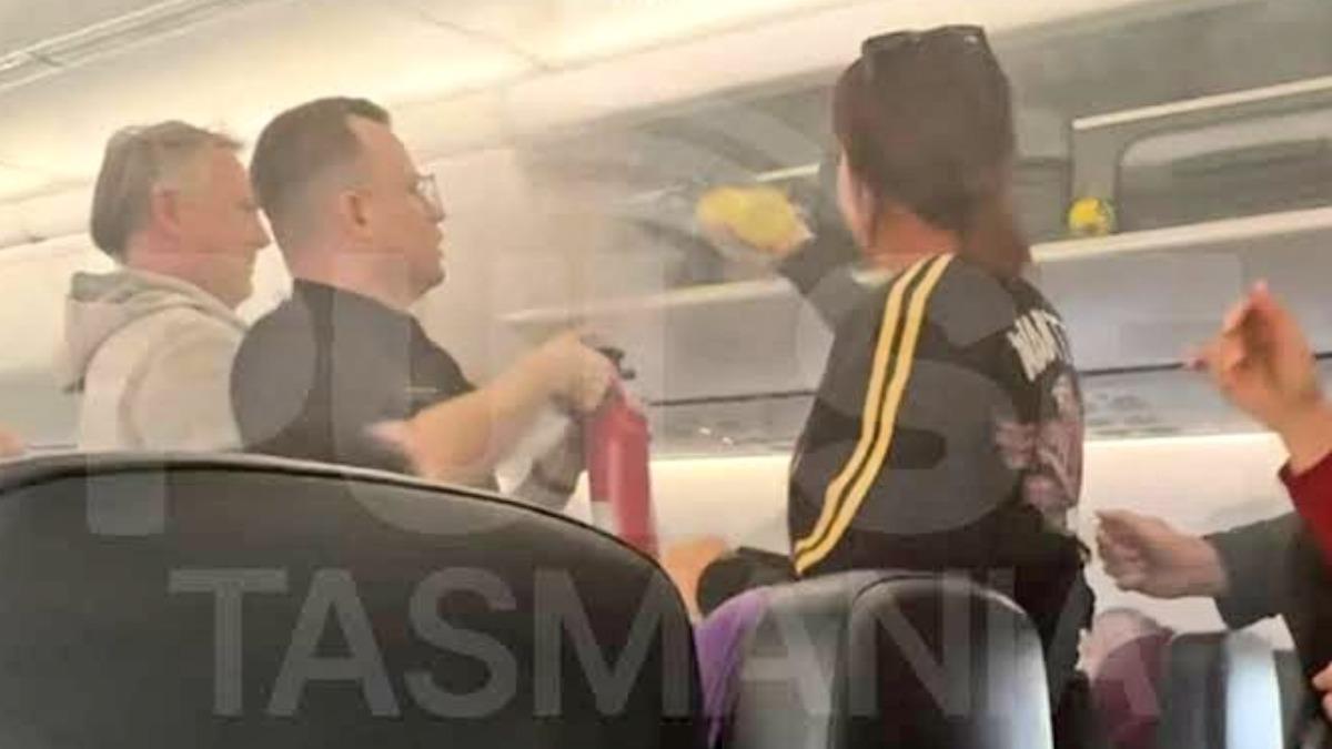 又是行動電源!澳航乘客「隨身行李突起火」 艙內畫面曝