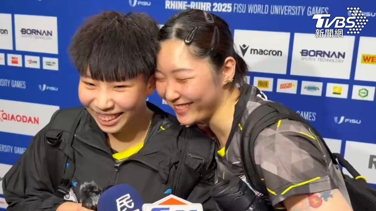 簡彤娟、蔡昀恩世大運奪銅!台灣桌球女雙睽違10年再登頒獎台
