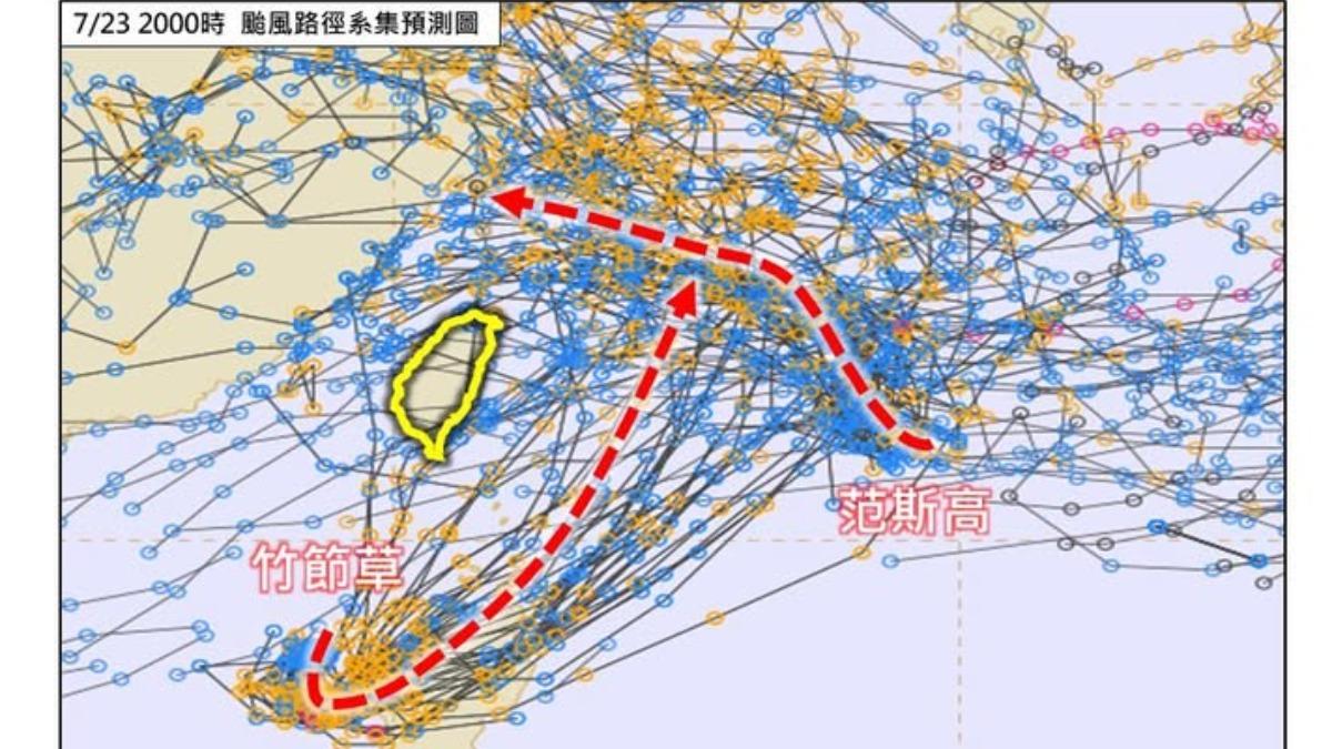 天氣/范斯高、竹節草雙颱夾殺!這2天北部首當其衝 降雨熱區曝