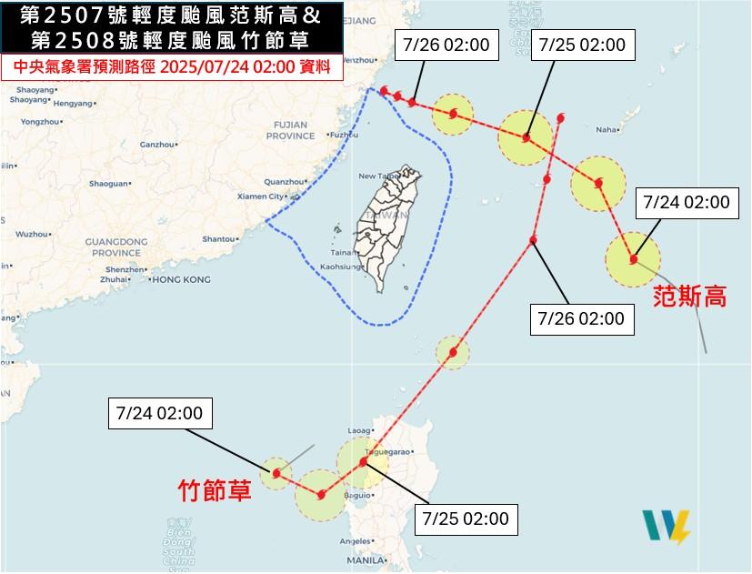 藤原效應,颱風,竹節草颱風,雙颱,颱風台灣,颱風動態最新,范斯高颱風,颱風路徑,颱風路徑最新,中央氣象署