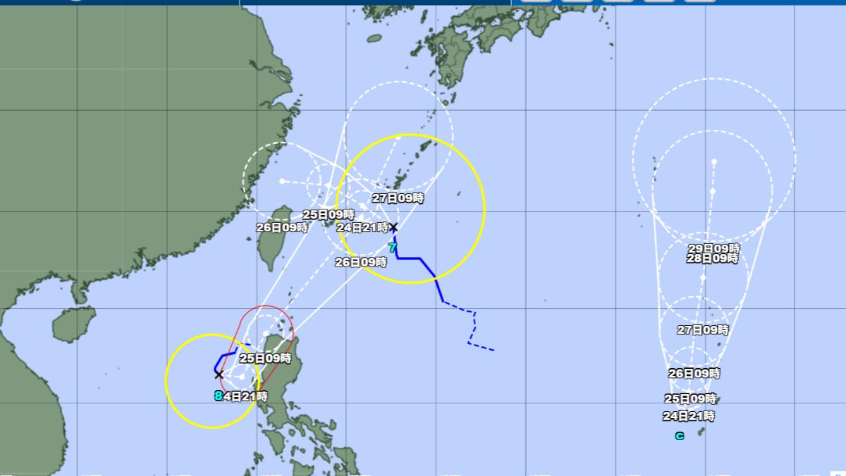 天氣／范斯高、竹節草最新路徑曝　日氣象廳：新熱低壓最快今成颱