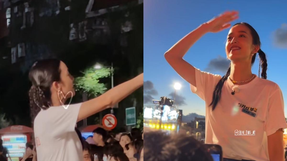 陳庭妮超暖!大稻埕指揮交通「讓消防車過」 敬禮感謝:學長辛苦了