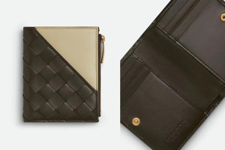 Bottega Veneta雙折錢包。(圖/Bottega Veneta)