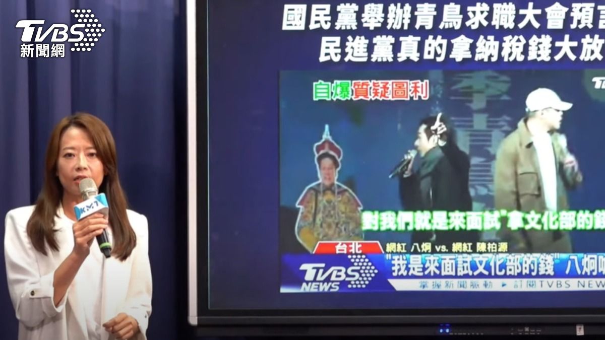 國民黨今日舉行「百萬標案發起來，納稅錢變成惡罷工具 一定要投票，不同意民進黨再燒你的血汗錢！」記者會。（圖／翻攝自國民黨YouTube）