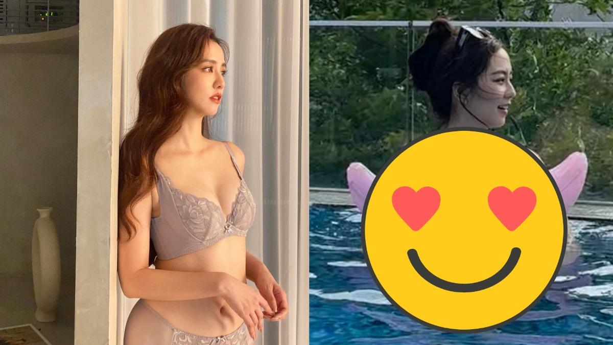 周曉涵忘帶泳衣竟「直接穿bra+內褲下水」!火辣濕身嗨喊:消消暑