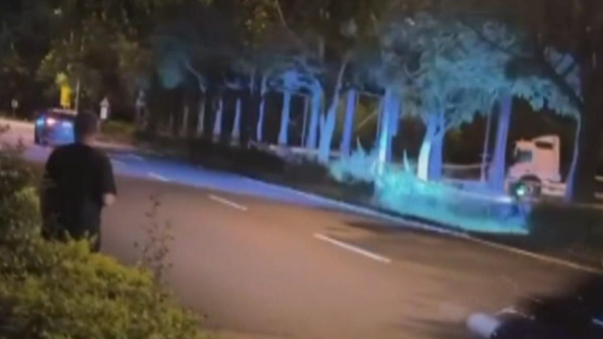 遏止車友聚會燒胎甩尾,國3南投服務區測速照相引民怨。(圖/翻攝網路)